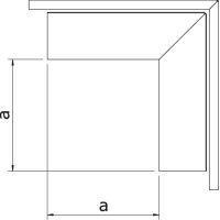 Vnější roh OBO LKM A80080FS s vrchním dílem 80x80mm Ocel pásově zinkováno