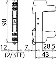 Základní díl pro BLITZDUCTOR XT/SP pro čtyři samostatné vodiče DEHN 926304