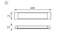 Podlinka FLATER LED 20W NW IP42 140° 60cm bílá IDEUS 03094