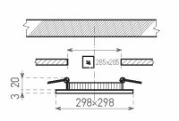 Vestavné svítidlo LED120 VEGA-S Black 24W WW 1800/3000lm GXDW375
