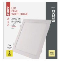 LED PANEL VESTAVNÝ ČTVEREC 24W 2000LM IP20 WW B TRIAC EMOS ZD2154T
