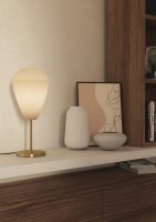 Stolní svítidlo CAPRAROLA kartáčovaná mosaz/písková-satén 1X40W EGLO 900814