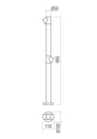Sloupkové svítidlo UBOAT ST LED COB 2x5W IP65 DG 3000K REDO 90546