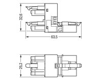h-rozdělovač 5pól. Kód. A černá WAGO 890-930