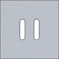 Jednoduchý čelní panel, NIKO Rocker alu GREY BRUSHED 155-56102