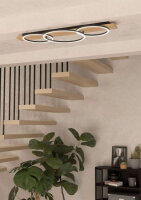 Stropní svítidlo BOYAL LED černá/dub 2X12W IP20 EGLO 901717