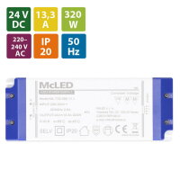 Napájecí zdroj 320W, DC24V/13,3A, IP20, plastové provedení se svorkovnicí