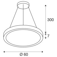 MEDOŽ RING 60, závěsné svítidlo, délka z