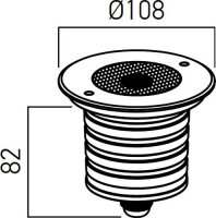 XGROUND GRND. RND. REC. FITTING 1x15W 10