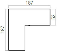 PRF080 90dgr AL. CONNECTOR with DIFFUSER