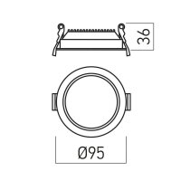 XEVO ROUND CCT 200-240V AC 8W fi.95 90gr