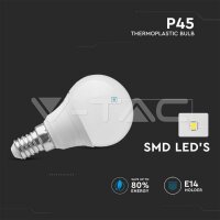 LED Bulb 3.7W E14 P45 6500K, VT-1819 V-TAC SKU214124
