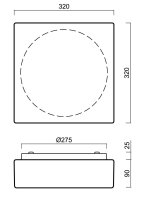 Přisazené LED nouzové svítidlo LINA 3 3K 13W IP43 bílá OSMONT LIN67467