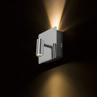 TIARA nástěnná chrom 230V LED 2x3W 25° 3000K RENDL R12957