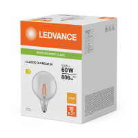 LED CLASSIC GLOBE P 5.9W 827 Clear E27 LEDVANCE 4099854467752