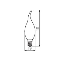 XLED C35F E14 1,8W-NW Světelný zdroj LED KANLUX 39081
