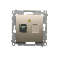 Světlovodná/optická zásuvka samostatná SC/APC zlatá matná, metalizované