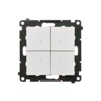 Spínač 4 násobný, elektronický (přístroj s krytem) bílá matná   TEW4.01/111
