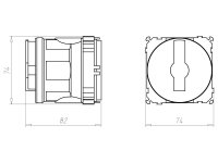 Stropní krabice univerzální průměr 60 hloubka 82mm do betonu KAISER 1265-50