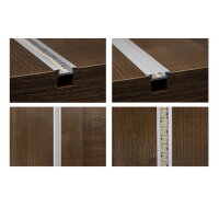 Sada - vestavný hliníkový profil VR 22x7mm vč. mléč. difuz. a koncovek 2m