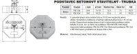 Podstavec betonový stavitelný - trubka PB 12st beton+FeZn TREMIS V531