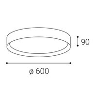Stropní svítidlo MILA 60, W TRIAC 60W 2700K/3000K/4000K bílá LED2 1272171DT