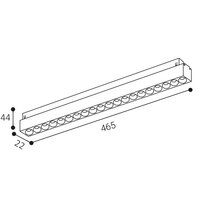 Lištové svítidlo MAGLASER III 46, W DALI TW 24W 2700K-6500K UGR bílá 6482481DTW