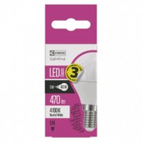 LED žárovka Classic Mini Globe/E14/5 W (40 W)/470 lm/neutrální bílá EMOS ZQ1221