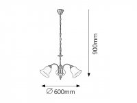 Francesca E14 3x 40W IP20 bronz RABALUX 7373