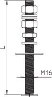OBO isFang 3B-G4 Závitová tyč isFang 500mm Nerez ocel materiál 1.4307 A2 1.4301