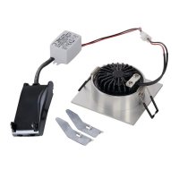 Sada NEW TRIA LED 3W DL SQUARE downlight kartáčovaný hliník 38° 3000K SLV 113966