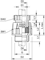 OBO 106 PG16 Kabelová vývodka IP65/54 PG16 světle šedá Polystyrol PS