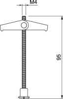 OBO 451 M4x95 G Sklápěcí závěs s pružinou M4x95mm Ocel galv. zinek