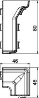 Vnitřní roh OBO SLL IE2070 rws SLL čistě bílá Polyvinylchlorid PVC