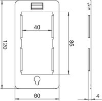 OBO CP45-TP M TP/CP45/2, nosič Modul 45, 120x60x5, Ocel