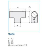 TISP20 dělitelný T kus, d =20 mm INSET 11381
