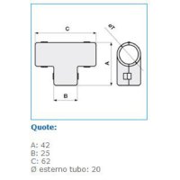 TISP20 dělitelný T kus, d =20 mm INSET 11381