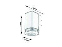 Sintra GU10 1X 25W IP44 matná černá RABALUX 7955