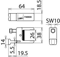 Kompaktní svorka pro T připojení rozsah svorky 0-24 mm DEHN 745503