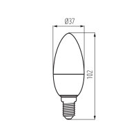 Kanlux 33728 IQ-LED C37E14 4,2W-WW Světelný zdroj LED (starý kód 27294)