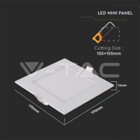 LED podhledové svítidlo 12W VT-1207SQ