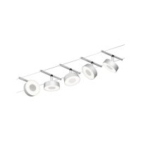 LED lankový systém Circle základní sada 5x5W 3000K 230/12V matný chrom/chrom
