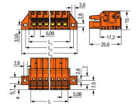 Pružinová svorka CAGE CLAMP 2,5mm2 21pól. oranžová WAGO 2231-321/031-000