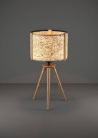 Stolní svítidlo HONTONGAS E27 černá/dřevo BEIGE M.HEU 1X25W EGLO 390325