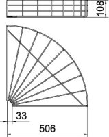 OBO GRB 90 150 G Oblouk 90° mřížových žlabů, 105x500, Ocel, St