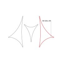 LED Svítidlo MI-SAIL-AR, 69W, 3000K, bez trafa, 24VDC, IP20, stříbrná