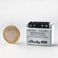 Modul Shelly PM Mini Gen3 měření spotřeby do 16A, 110-240 V, 8MB paměť, WiFi.