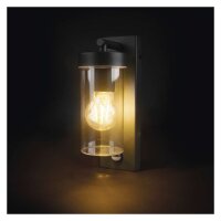 LED zahradní nástěnné svítidlo s čidlem soumraku ZALA 12,8x8x27 cm 1xE27 15W