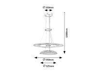 Závěsné svítidlo ZOFRAEL zlatá LED 36W IP20 RABALUX 72412