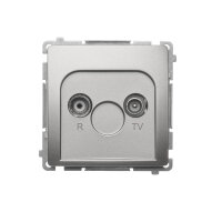 Zásuvka R-TV průběžná 10 dB, 1x vstup: 5-862 MHz Satén BMZAP10/1.01/29